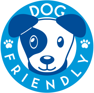 Dog Friendly Icon with Happy Dog